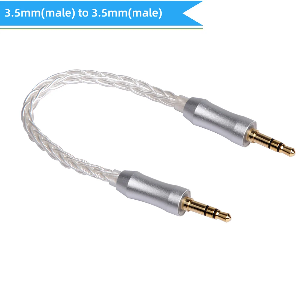 3.5mm to 3.5 mm FDBRO 8 ядро серебрение Медь кабель 2,5/3,5/4,4 мм MaleTo 2,5/3,5/4,4 мм Женский сбалансированный конвертирование аудио кабель провод для наушников - Цвет: 3.5mm to 3.5 mm