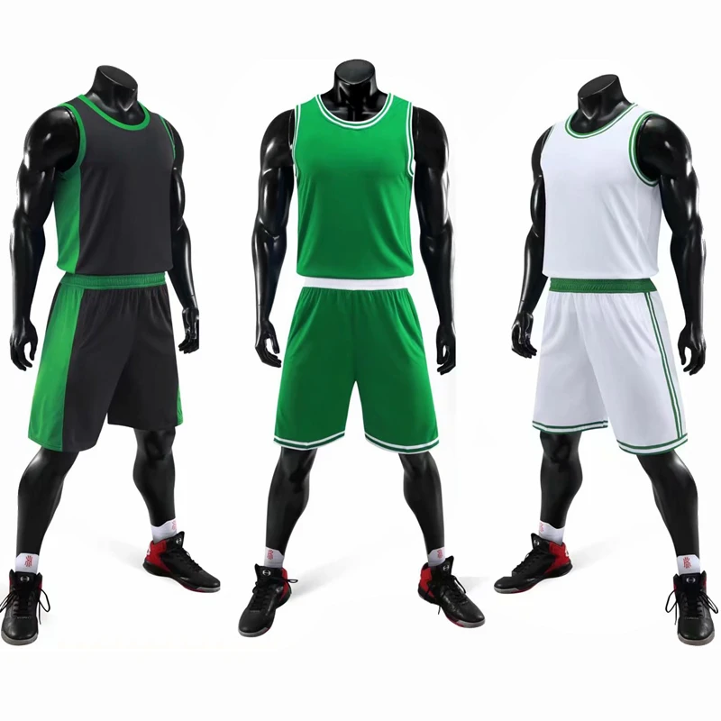 Мужские баскетбольные Джерси с принтом на заказ зеленые спортивные костюмы для
