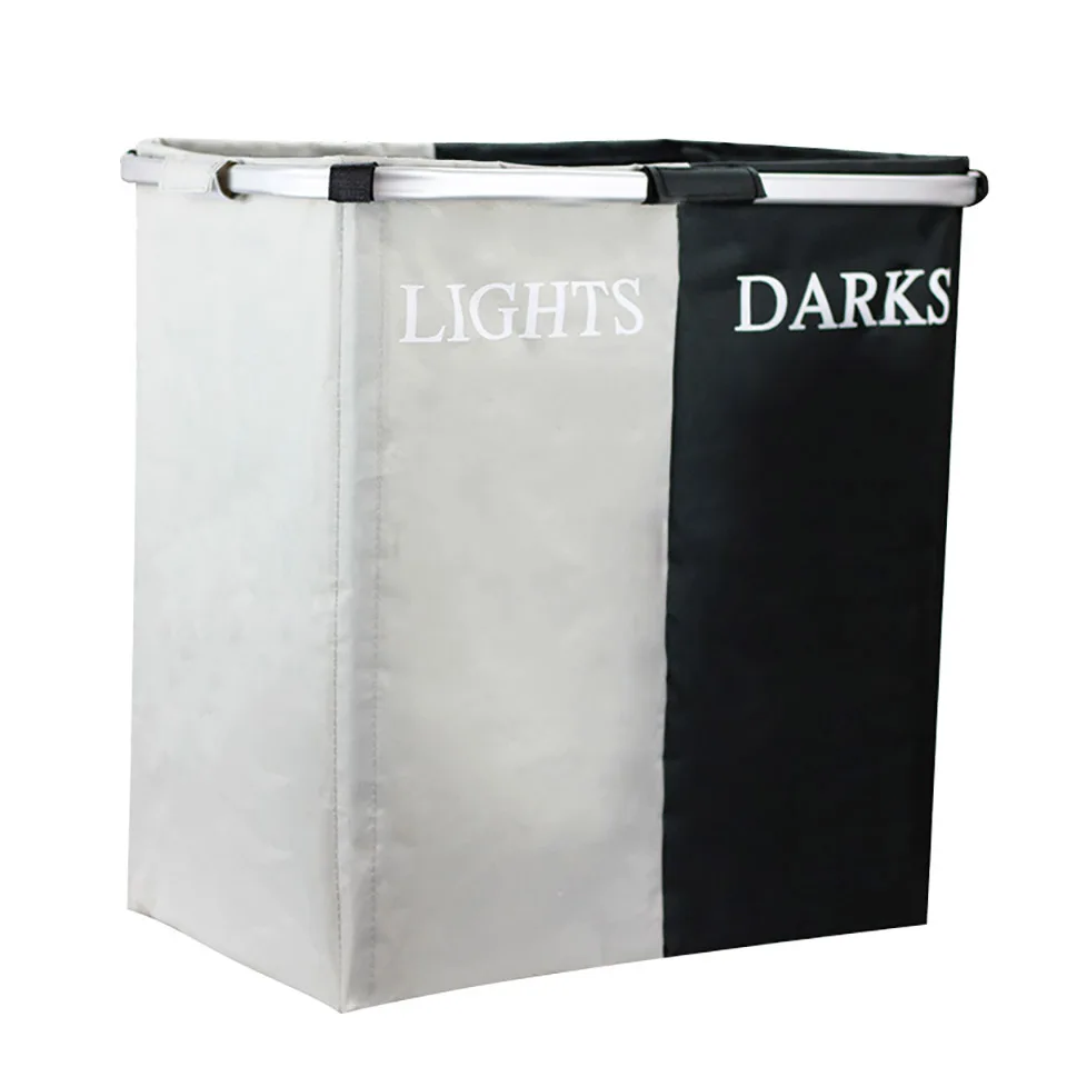 Складная сумка для белья корзина хранения грязной одежды чехол сбора с 2 секциями