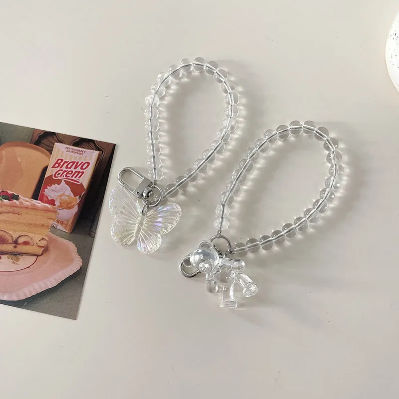 Корейский браслет ins лазерный медведь бабочка брелок для девушки рюкзак подвеска