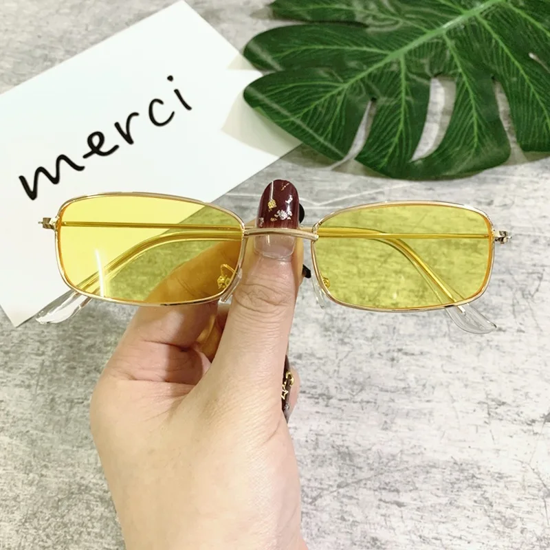 

Fashion Rectangle Sunglasses Classic Retro Sunglasses Women Glasses Lady Luxury Steampunk Metal Sun Glasses Vintage Mirror UV400