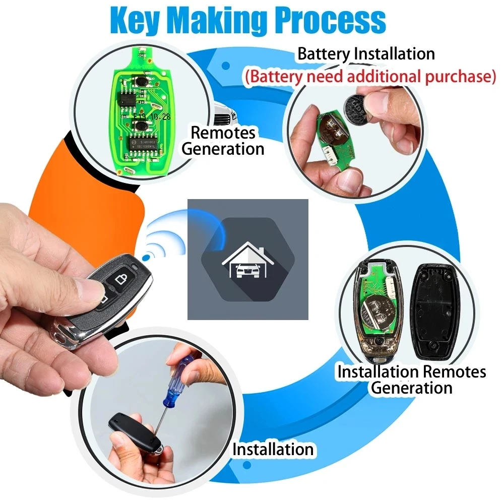 Универсальный пульт дистанционного управления KEYECU XKGD12EN Xhorse для VVDI Key Tool VVDI2 ключ
