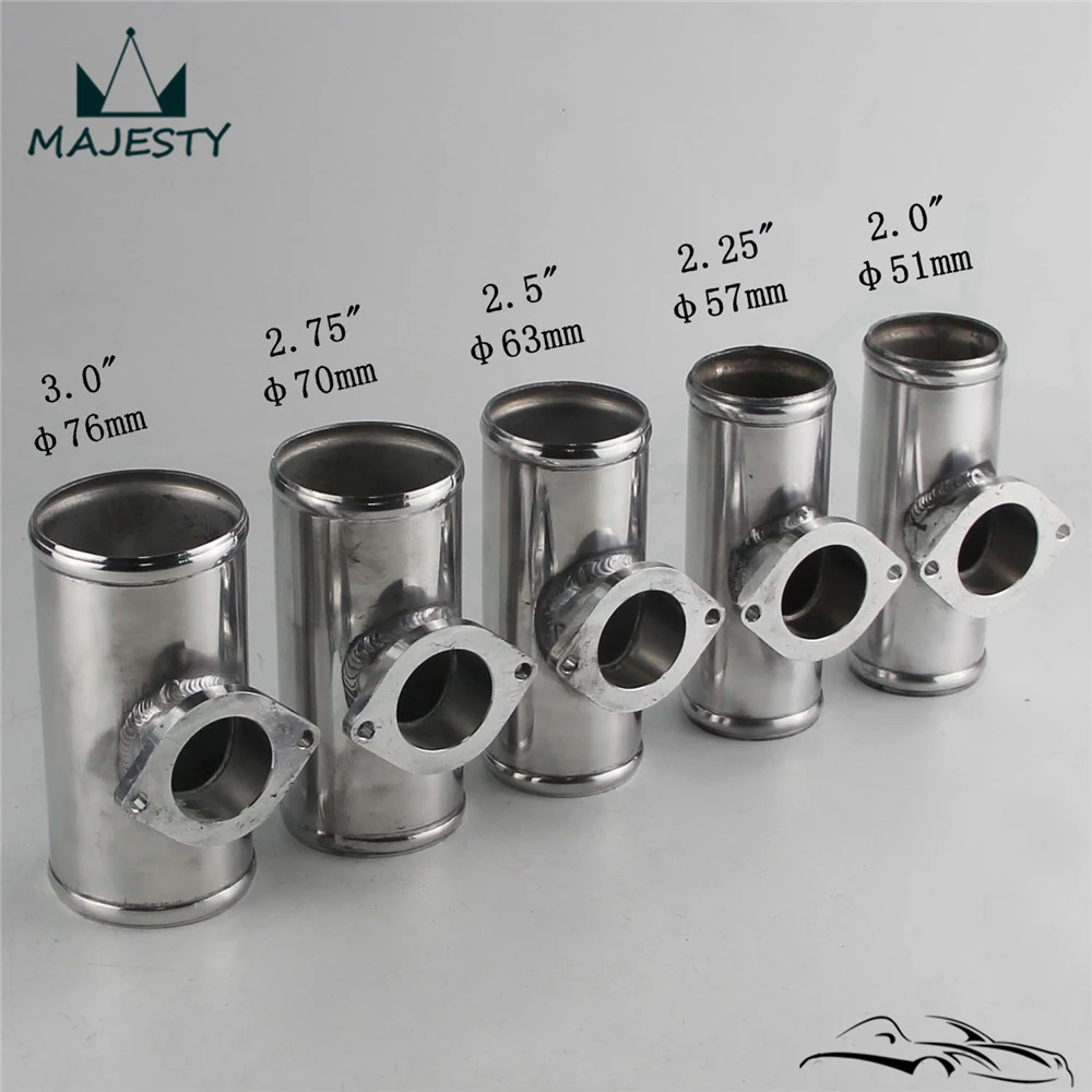 

Fit For GD-RS FV RZ BOV Blow Off Valve Adapter 2.5" 63mm Turbo Flange Pipe Silver