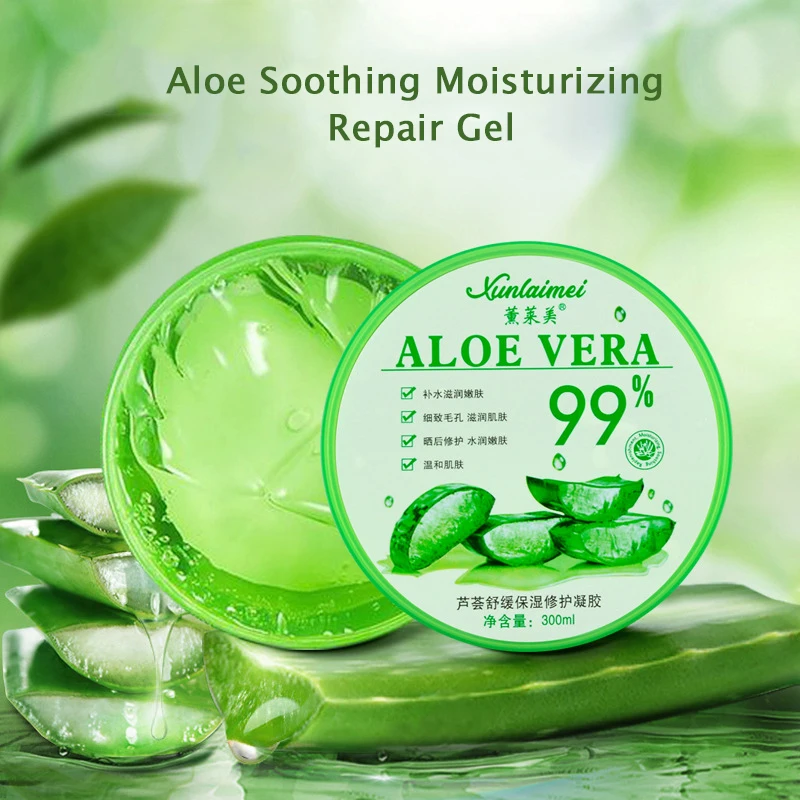 300g 99% Aloe Vera успокаивающий гель для ремонта влаги питательный крем лица удаления