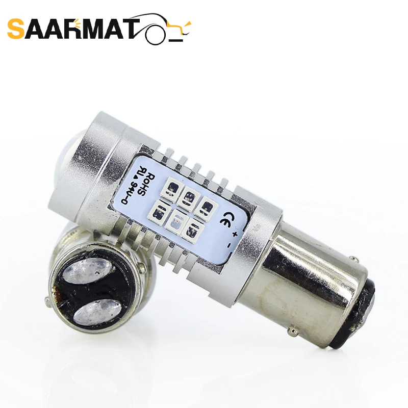 SAARMAT 2 * Led 1157 P21/5W BAY15D лампа для автомобиля стоп-сигнал стояночный мотоцикл авто