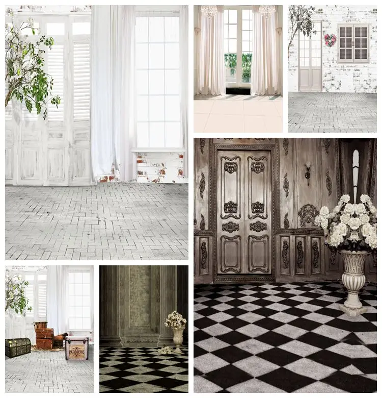 Гранж дом деревянная дверь окно занавеска ваза интерьер фотографические фоны