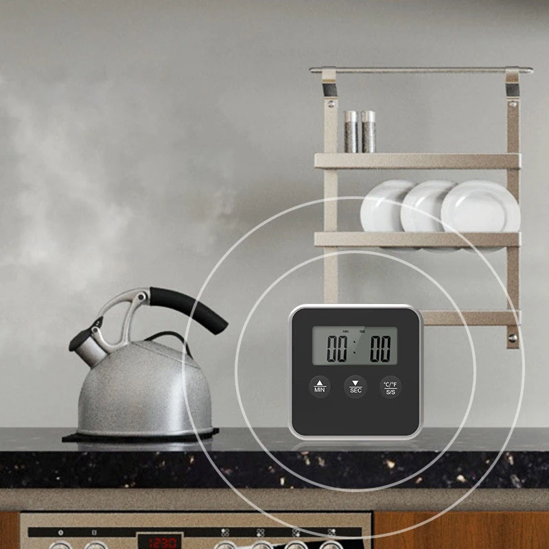 

Food Thermometer Kitchen Digital Timer Meat Barbecue Thermometer Red Wine Electronic Thermometer
