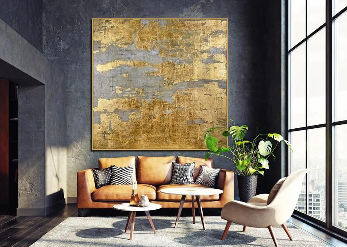 

Original Painting Oversize Canvas, Gold Abstract Painting, Modern Wall Art, Contemporary Decor Elegant Canvas Wall Art