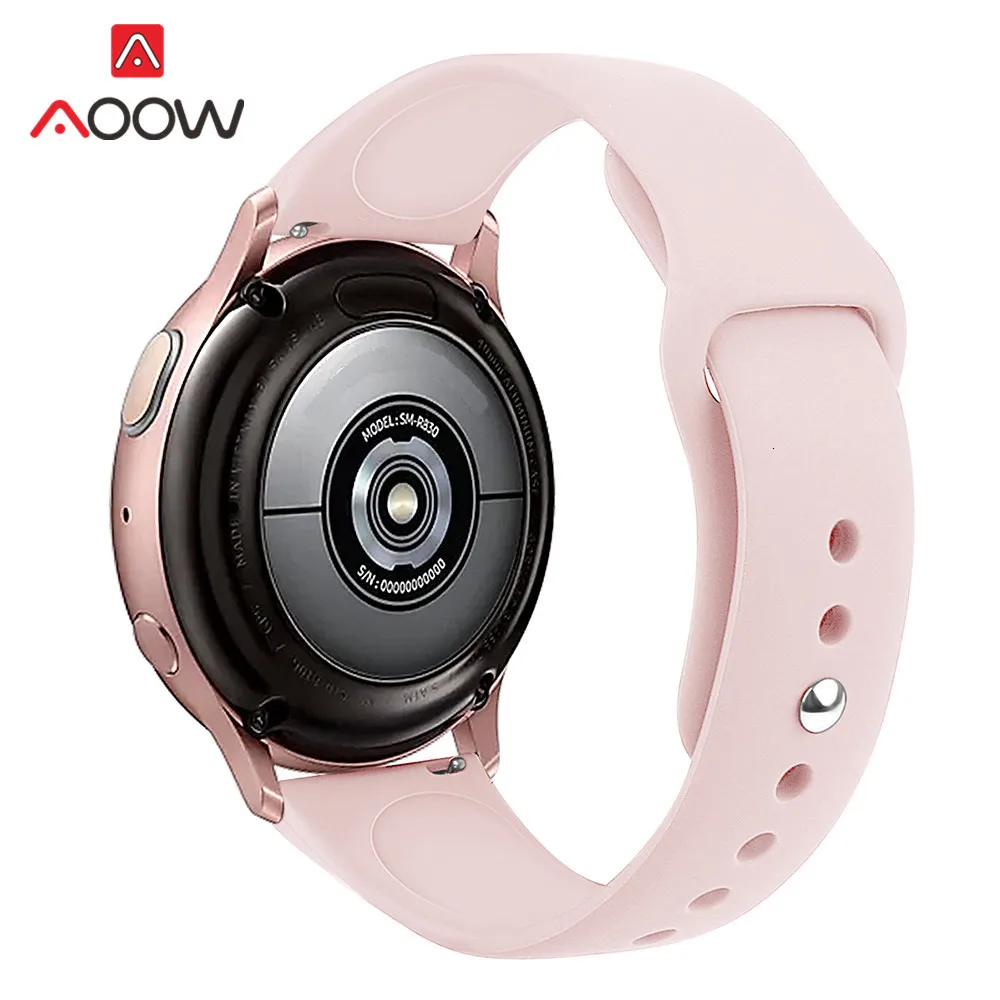 20 мм 22 мм силиконовый ремешок для samsung Galaxy Active 2 40 мм 44 мм gear S2 S3 ремешок для браслета для Galaxy Watch 42 мм 46 мм