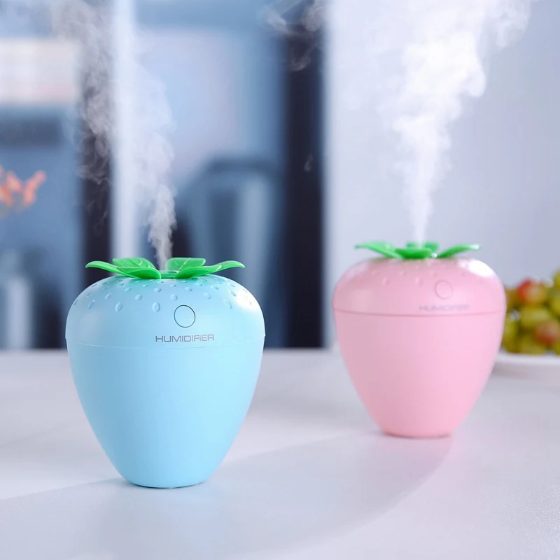 Многофункциональный клубничный увлажнитель мини Портативная светодиодная USB