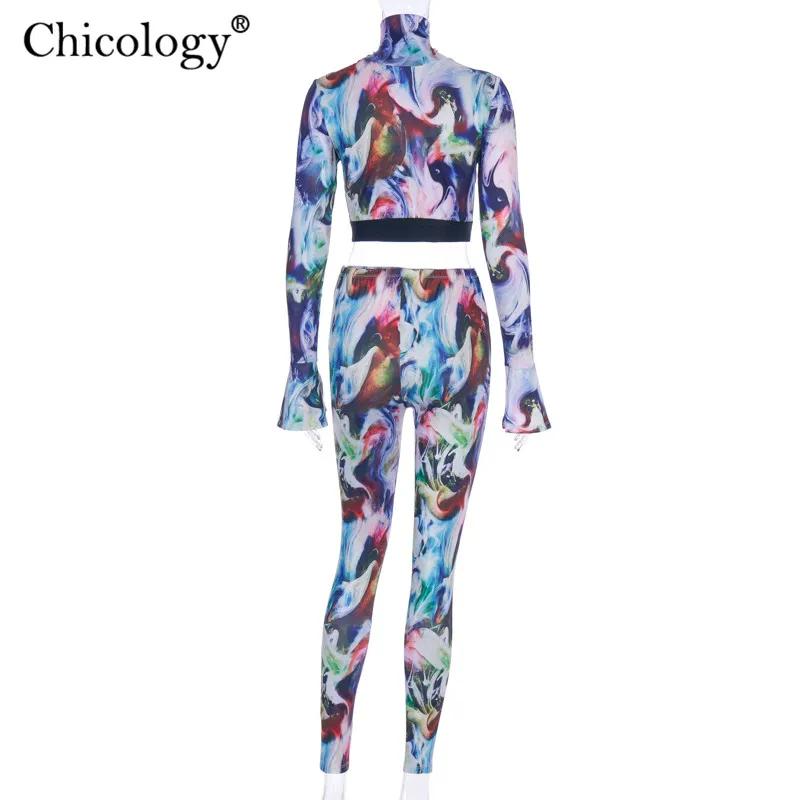 Chicology краситель для галстука принтом принт длинным рукавом Лонгслив 2 комплект из