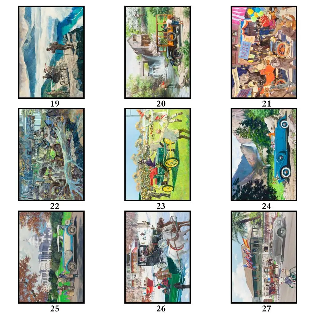 42 дизайна Gran Torino погремушка винтажный автомобиль белая бумага постер картина