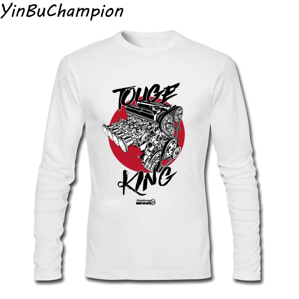 Футболка с японским автомобильным двигателем AE86 Мужская футболка JDM Nissan S-XXL 100%