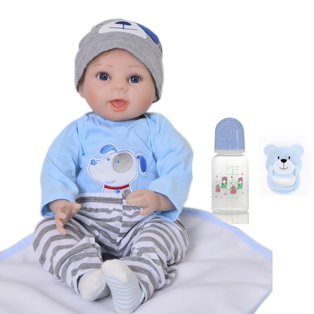 

22" Bebes Reborn dolls toys soft silicone reborn baby boy dolls child alive real reborn menino bonecas child gift l.o.l dolls