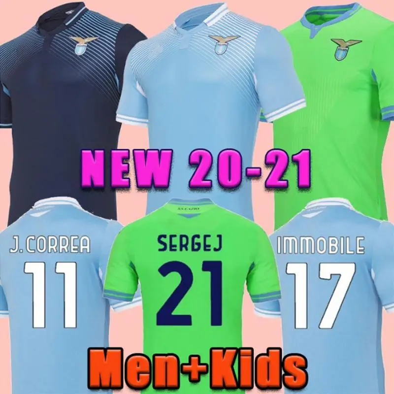 

Lazio Jersey 2021 LUIS ALBERTO J.CORREA IMMOBILE SERGEJ 2020-21Lazio New Home And Away Men, Women, kids, Football Shirts