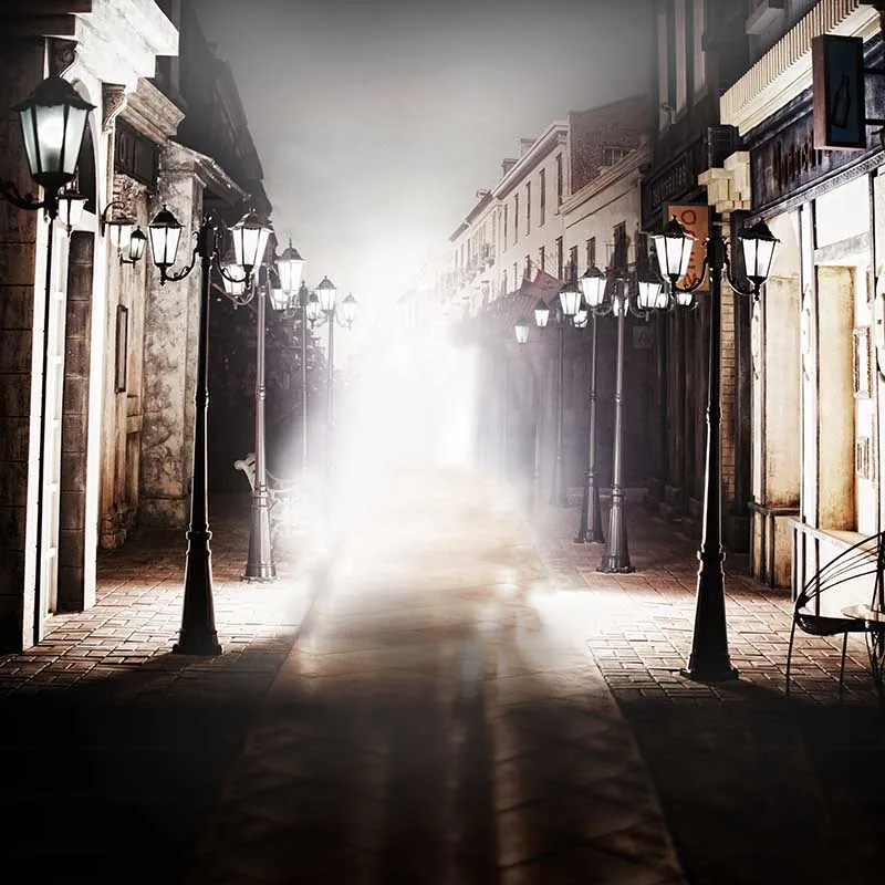 

MEHOFOTO Vinyl Photography Background City Night Street Computer Printed Modern Style Backdrops for Photo Studio CM-6597