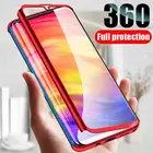 Чехол с полным покрытием для Xiaomi Mi 10 Lite, Note 10 Pro, 9T, 8 SE, A1, A2, A3 Lite 360, 5S +, стеклянный бампер, Redmi Note 9S, 9AT, 9C, NFC, 9 Pro