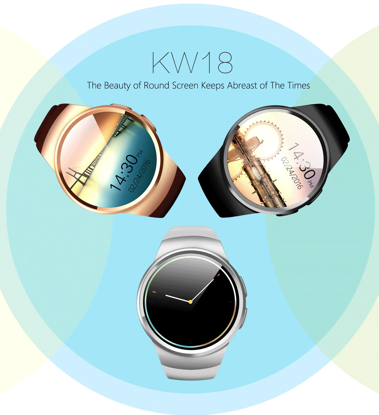 KingWear KW18 Смарт-часы для телефона MTK2502 ips экран Шагомер Сидячий напоминание пульсометр Умные Bluetooth часы для мужчин