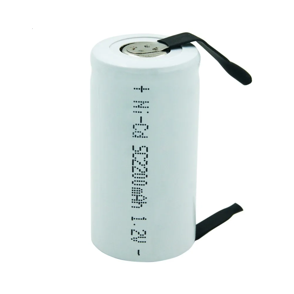 2 4 6 10 шт SC 2200mah 1,2 V Sub C перезаряжаемая батарея Ni-cd с вкладкой для сварочных штифтов для электрических инструментов