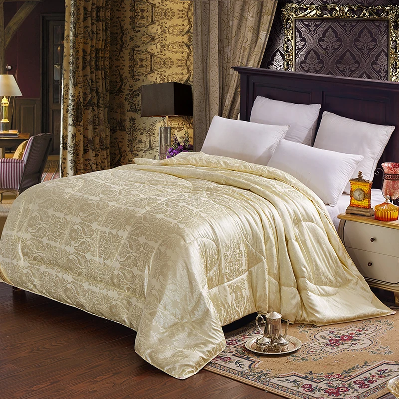 100% шелковое одеяло тутового шелкопряда для зимы/лета размер King Queen разные цвета