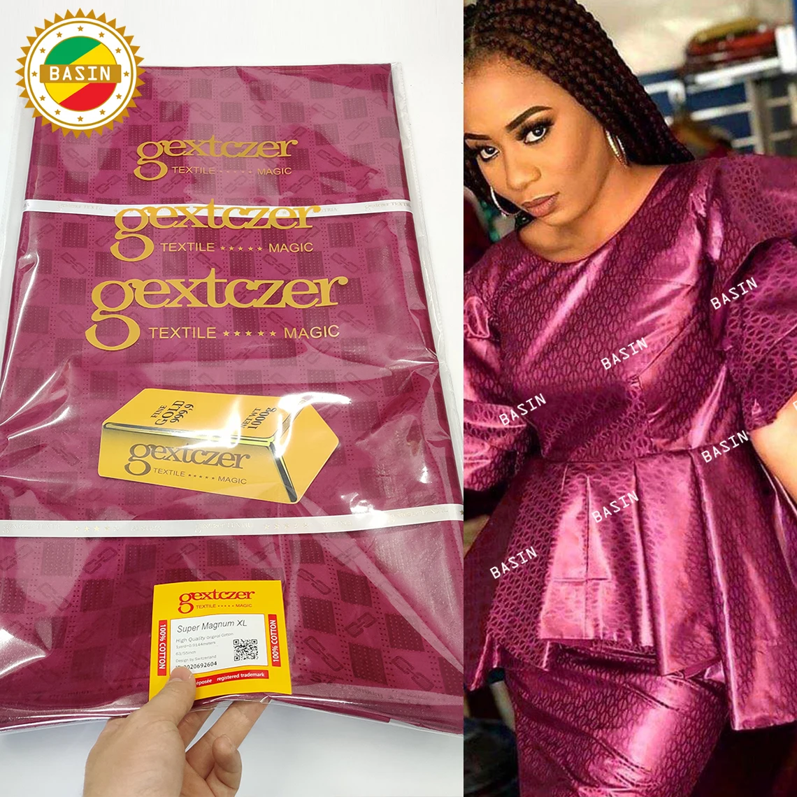 Бордовая африканская кружевная ткань с раковиной похожая на 100% хлопка для Гамбии