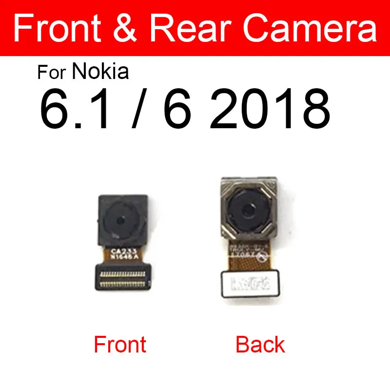 Фронтальная и задняя камера для Nokia 5 6 7 X5 X6 X7 1 Plus Samll большая Основная гибкий