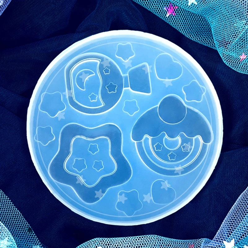 

Cute Universe Quicksand Epoxy Resin Mold Pendant Silicone Mould DIY Crafts Jewelry Decorations Casting Tools