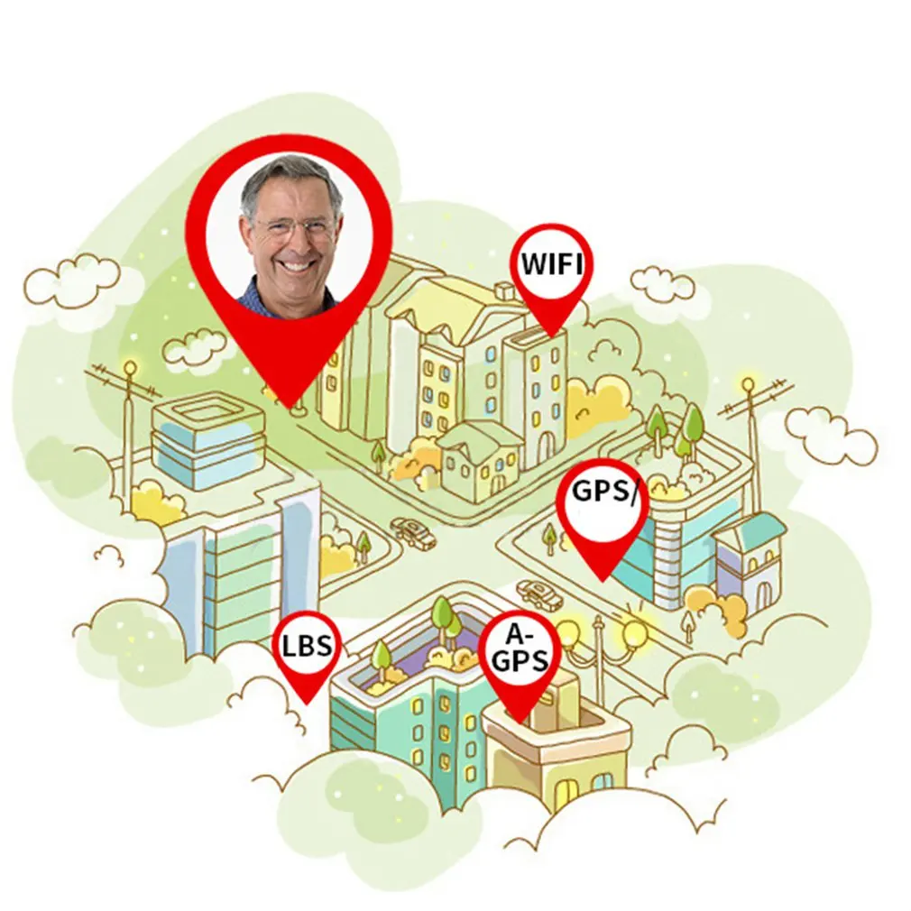 Горячие D99/D99 + пожилых GPS Wi-Fi трекер SOS спортивные наручные часы Безопасность