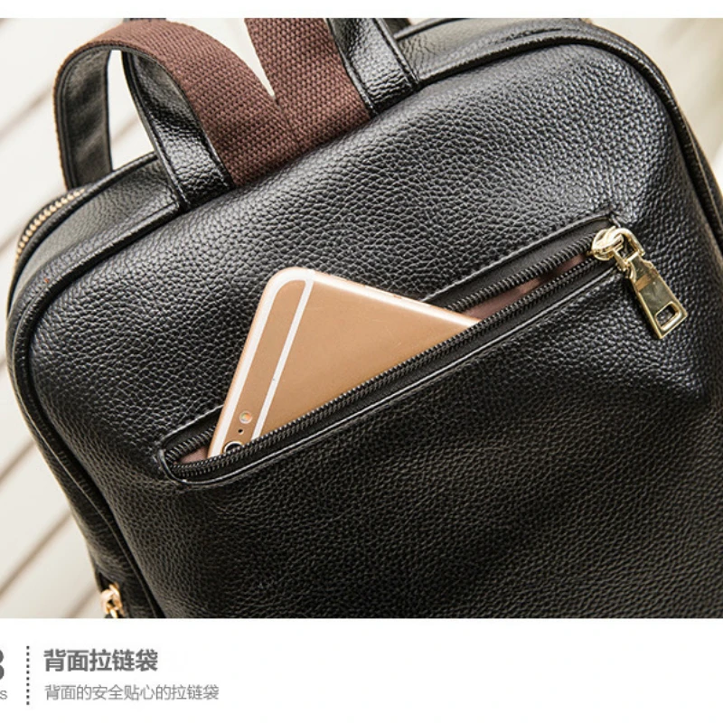 

Women's Fashion Backpack Luxury Brand High-capacity Bag for Laptop Fashion Woman Good Quality Pu Leather Backpack for Girls