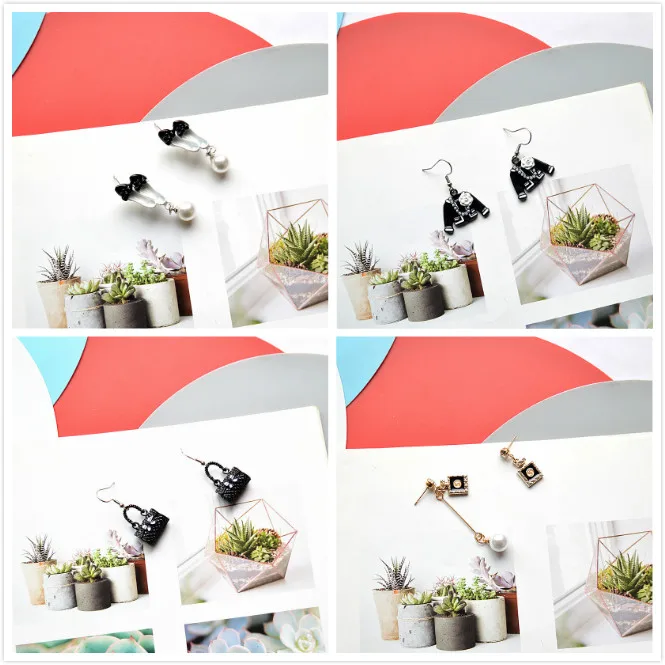 Необычные изысканные серьги DIY с имитацией одежды персональные темпераментные