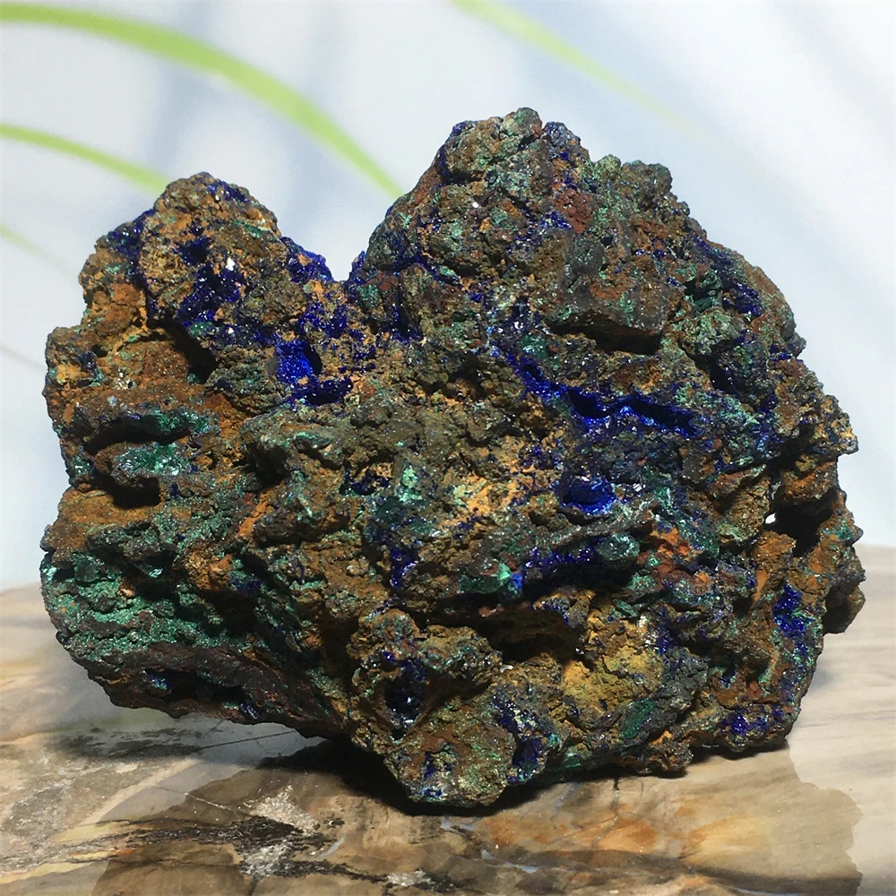 

Natural Gem Azurite Malachite Symbiont Crystal Quartz Specimen Reiki Healing Freeform Ore Mineral Stone Home Decoration Ornament