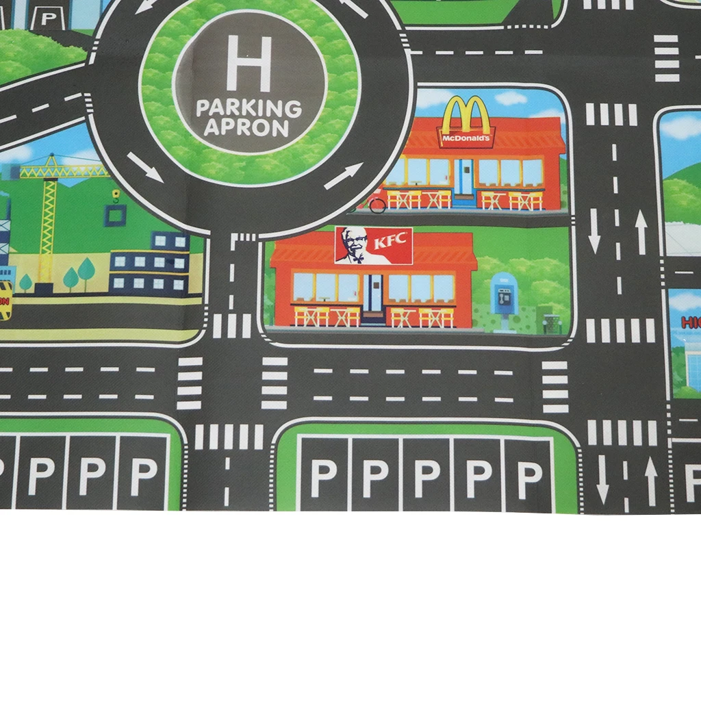 

City Traffic Road Play Mat For Car Train Toy Baby Kids Crawling Rug Carpets Toy
