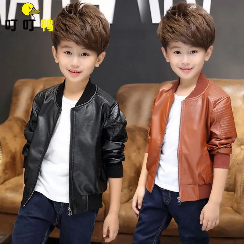 Детская зимняя куртка из искусственной кожи для подростков утепленная бархатная