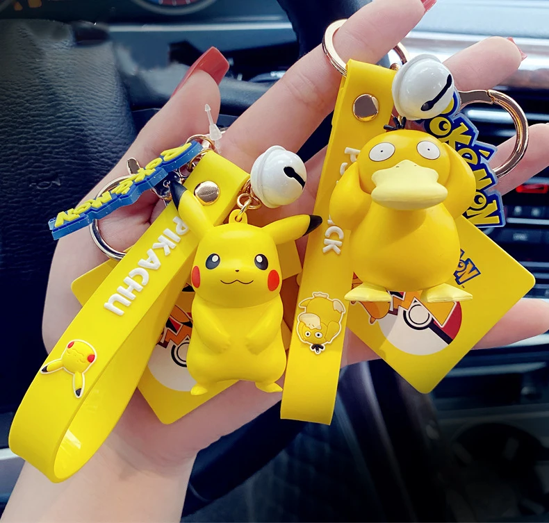 Оптовая продажа брелок pikachu Squirtle Charmander Psyduck Jigglypuff подвеска для автомобиля