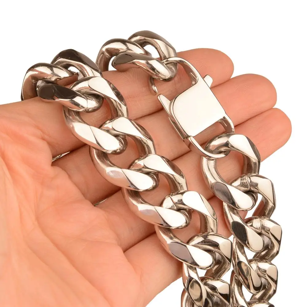 Цепочка Майами из кубинской цепи в стиле хип хоп ожерелье нержавеющей стали