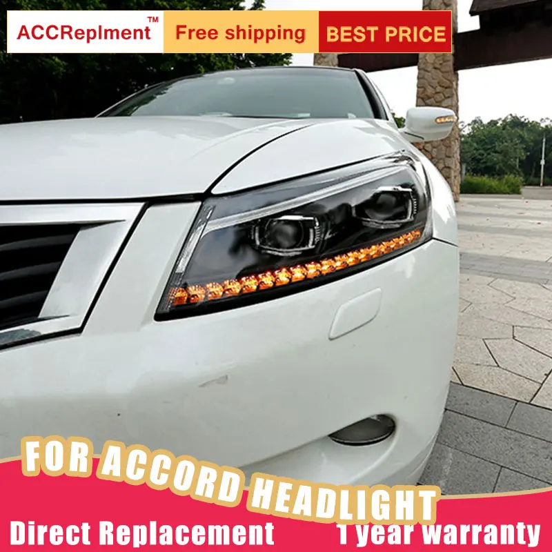 2 шт. светодиодный ные фары для Honda Accord 2008-2012 Светодиодный Автомобильные