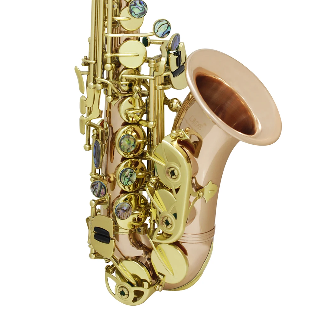 Bb сопрано саксофон Саксофон фосфорный медный инструмент по дереву с Чехол