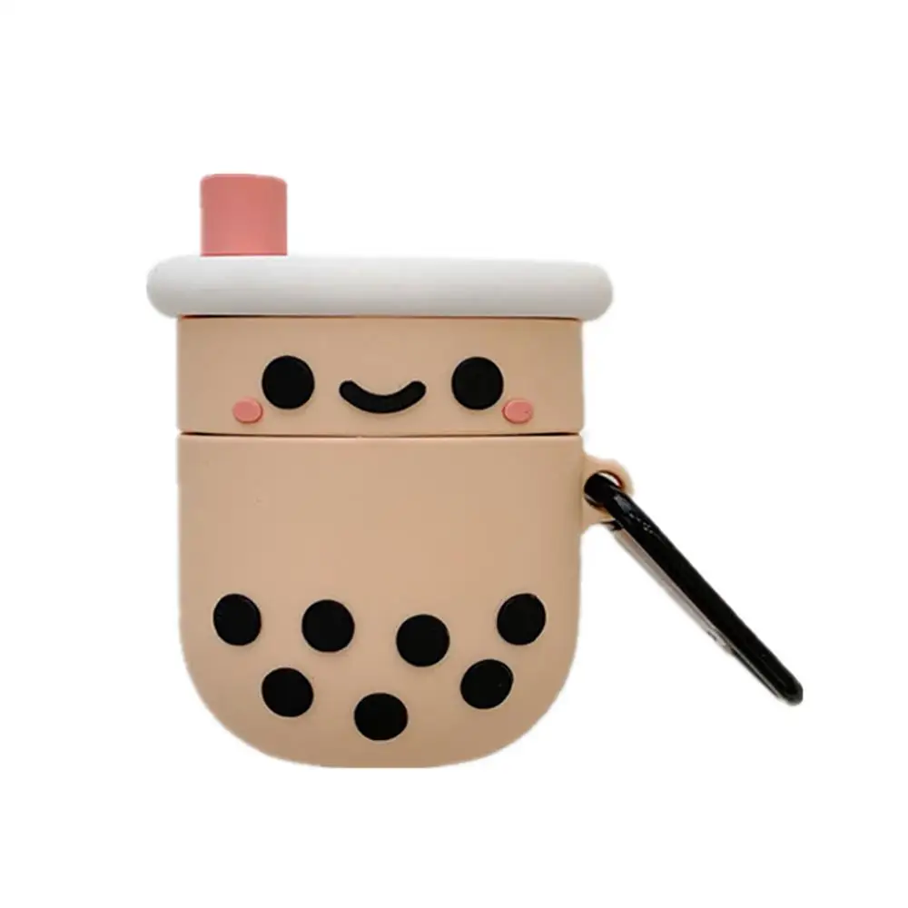 

Creative Cartoon Protective Case For AirPods1/2 Cute Cover Silicone Bluetooth Earphone Case For Apple Airpods Pearl Milk Tea