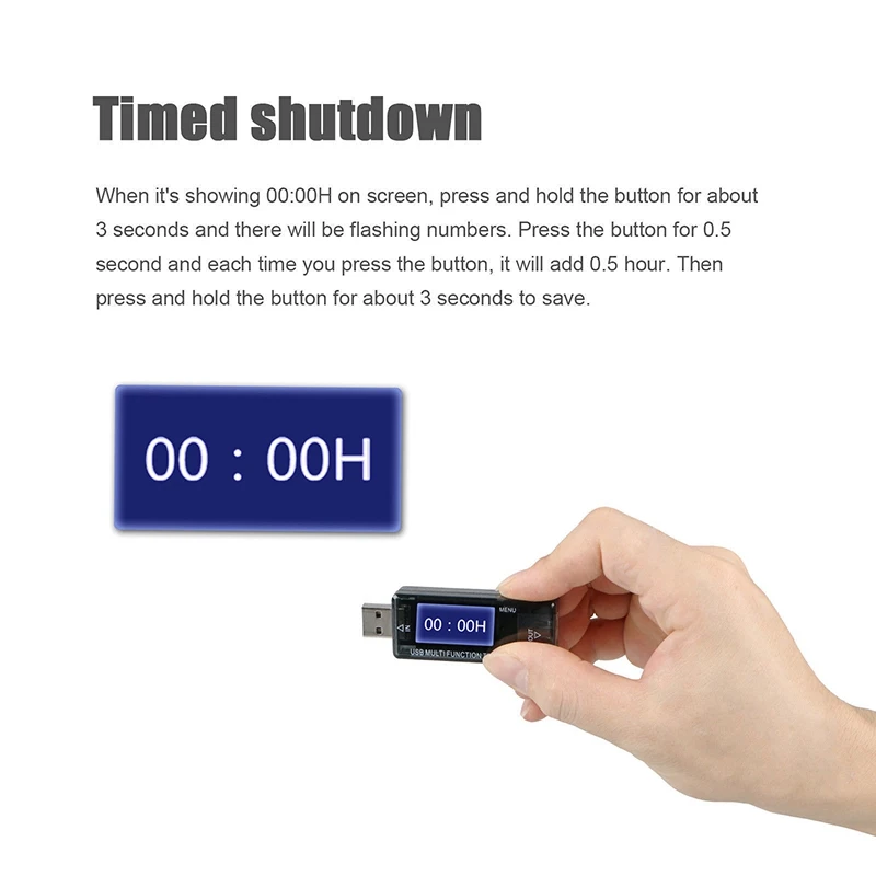 8 в 1 USB монитор цифровой ЖК детектор тестер емкости напряжения тока времени