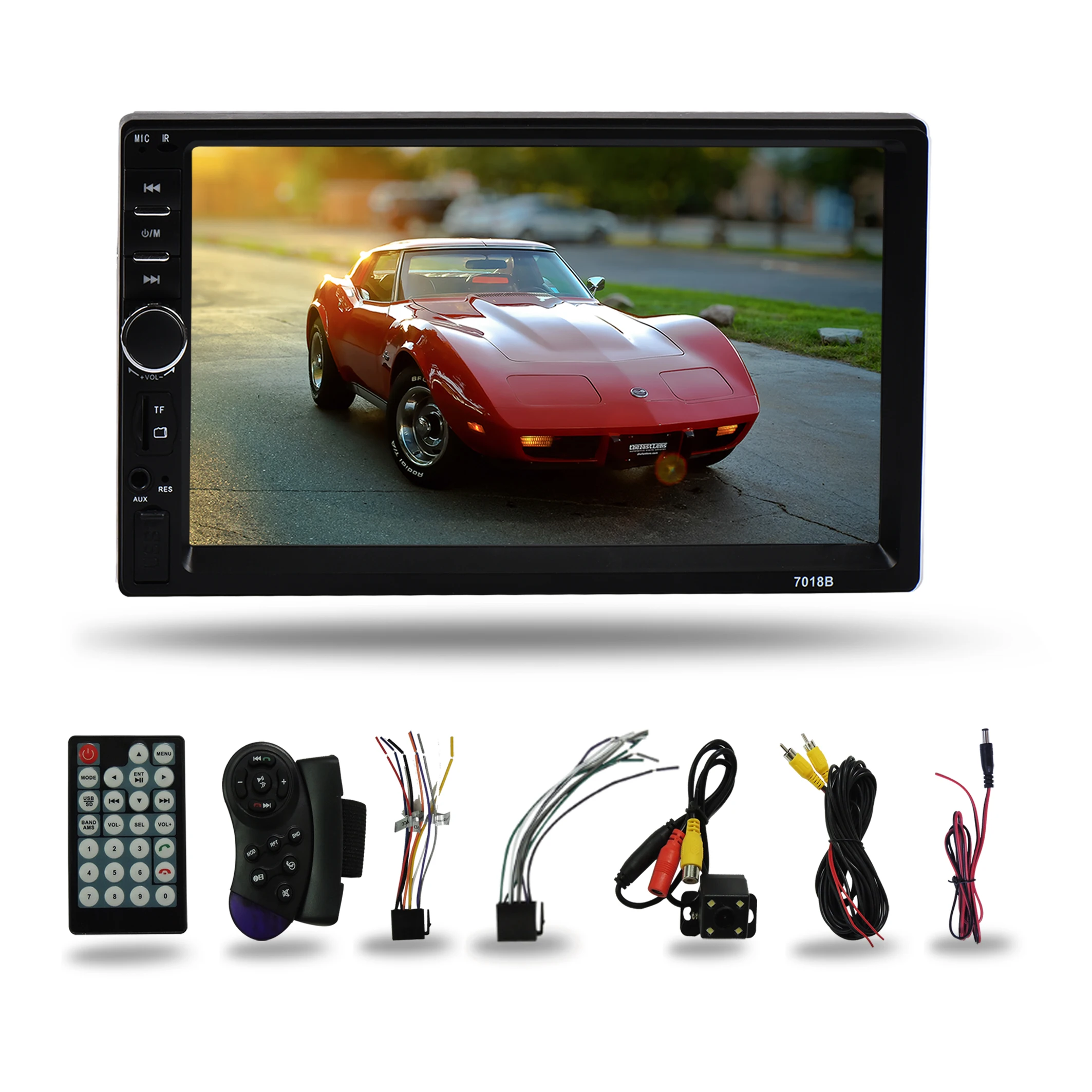 Автомагнитола 2 Din с резистивным сенсорным экраном стерео плеер MP5 дистанционным