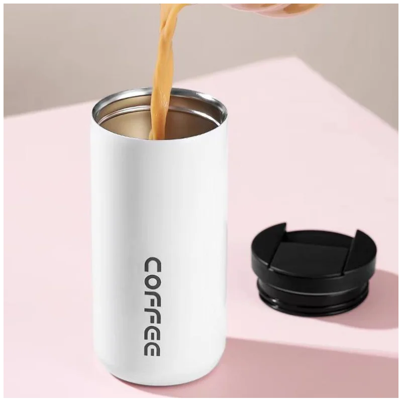 Дорожная кофейная кружка 500 мл чашка для воды утолщенный термос кружки