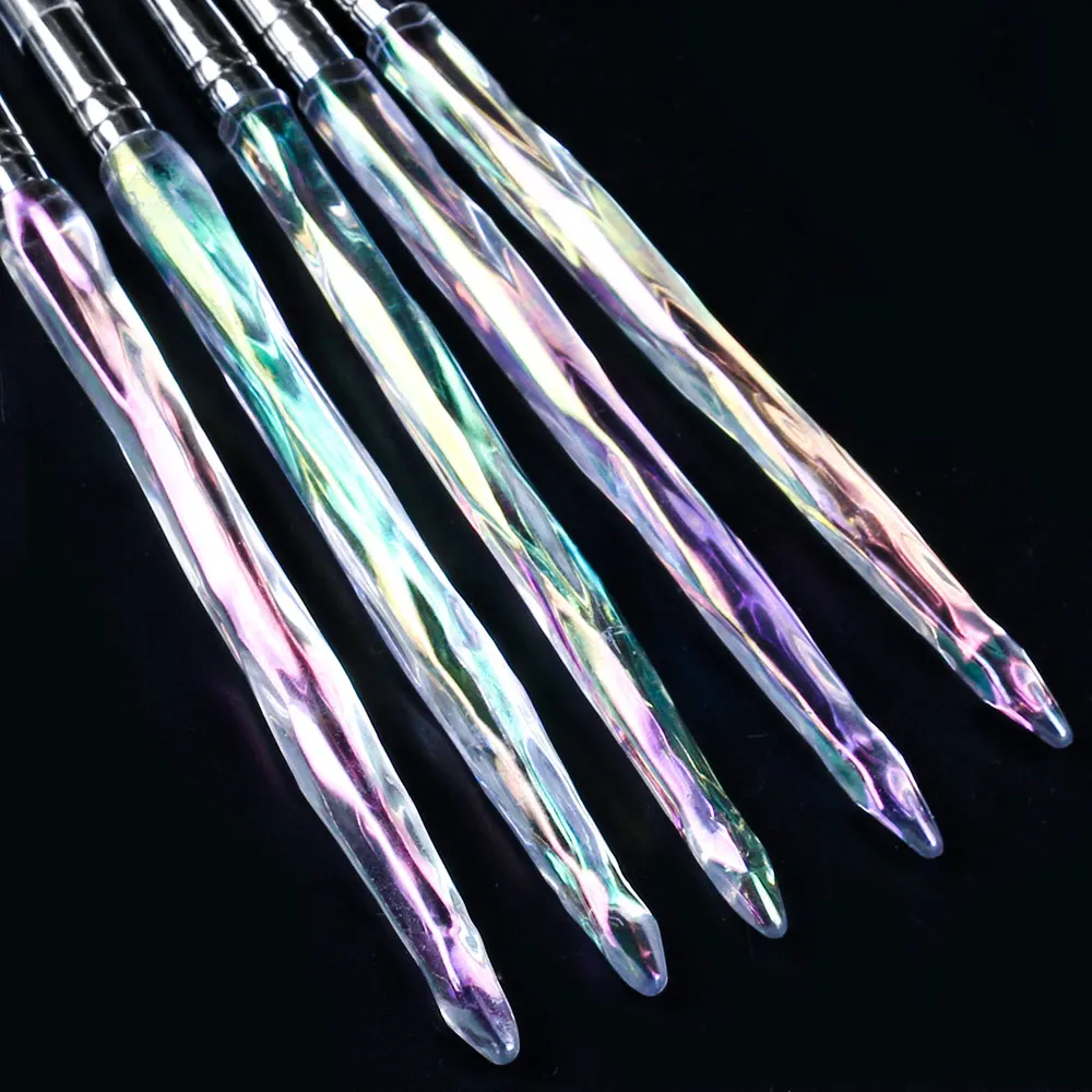

Kolinsky Sable Acrylic Brush UV Gel Carving Pen Brush Liquid Powder DIY Nail Drawing Flat Acrylic Nail Art Brush