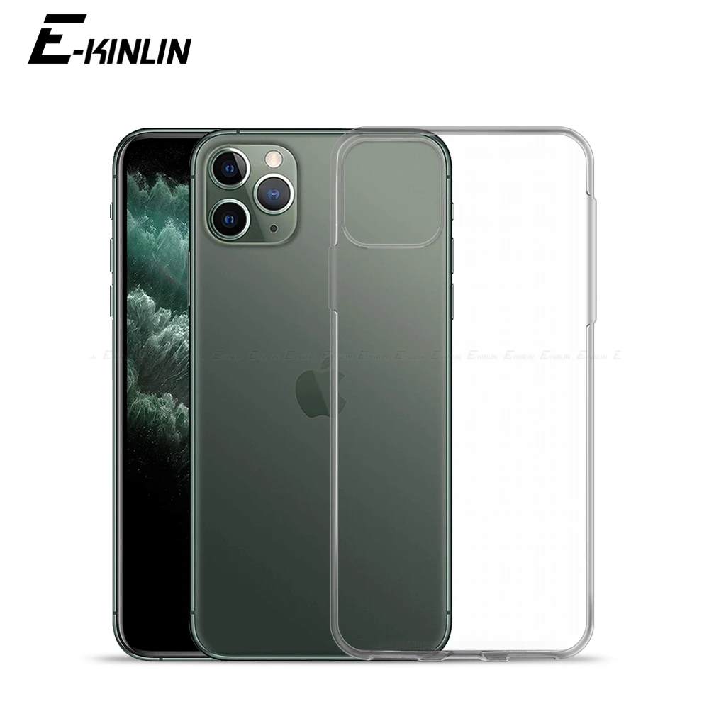Прозрачная мягкая силиконовая задняя крышка для iPhone 12 mini 11 Pro XS Max XR X 6 6S 7 8 Plus 5 5S 5C SE