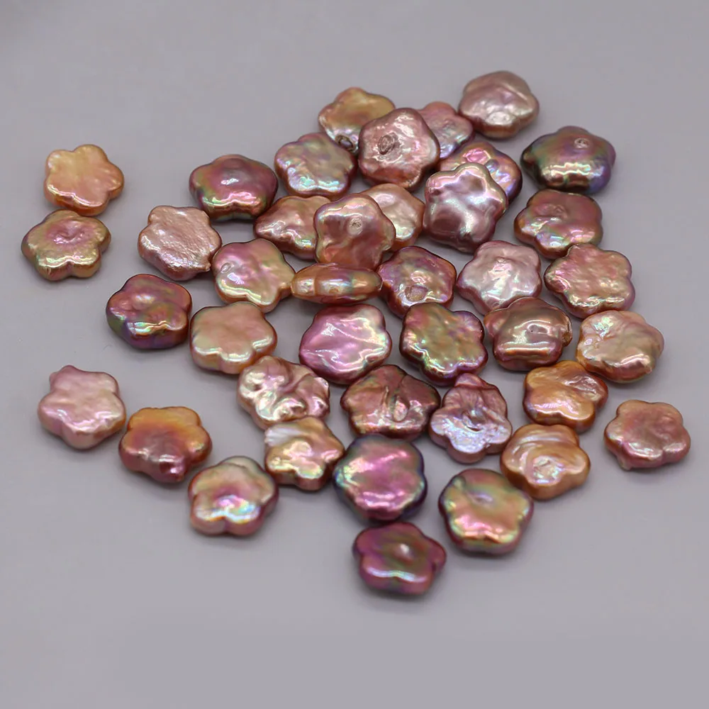 Подвеска из натурального пресноводного жемчуга в форме сливы фиолетовая бусина