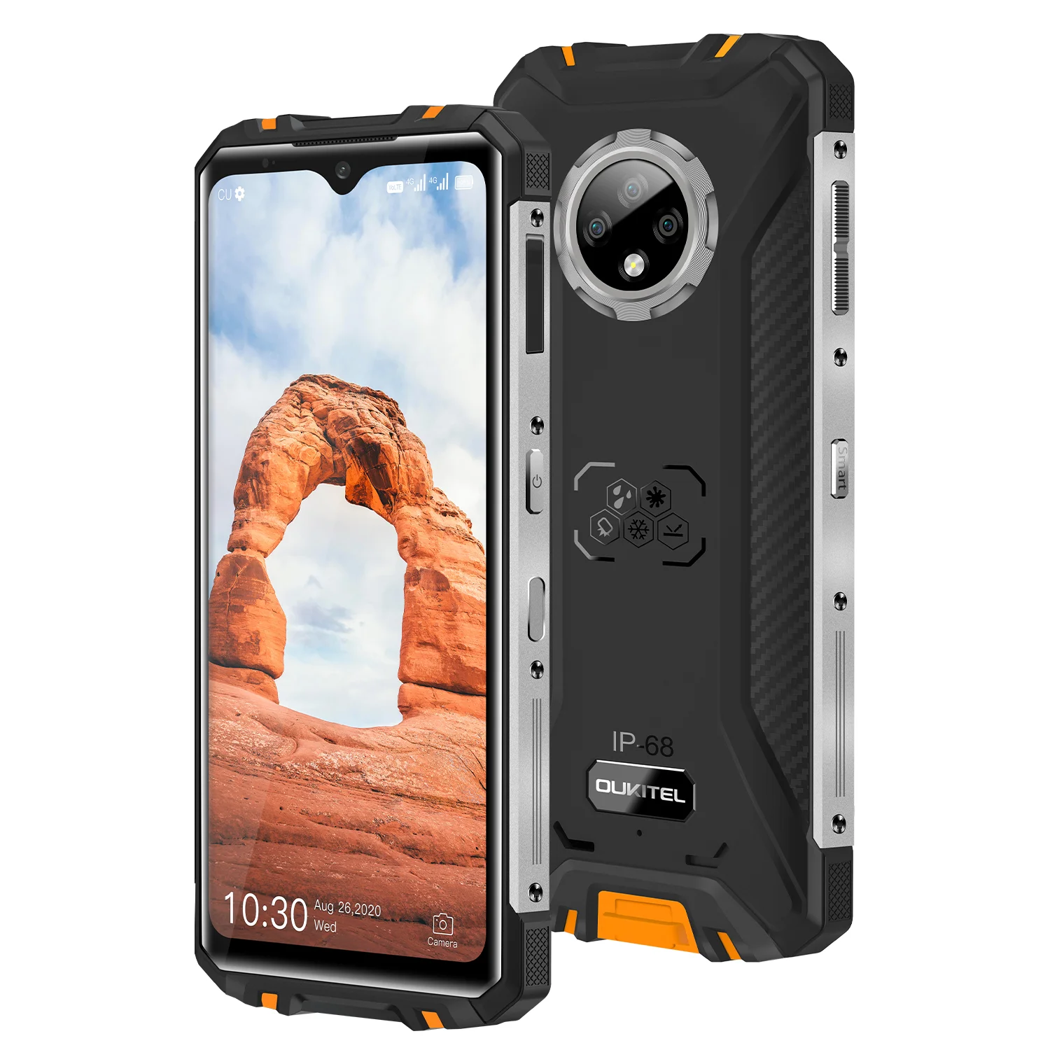 Смартфон OUKITEL WP8 Pro NFC Android 10 IP68 6 49 дюйма 4 + 64 ГБ 5000 мА · ч тройная камера 16