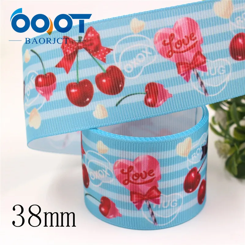 I-19920-2232 OOOT BAORJCT I-19920-2224, 25 мм, 38 мм 10 ярдов фрукты, торт, мультфильм печатных корсажные ленты, ленты ремесла, лук крышка DIY аксессуары - Цвет: I-19920-2232