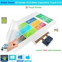 xintai touch 42 inches 169 ratio 20 touch points interactive capacitive multi touch foil film plug play