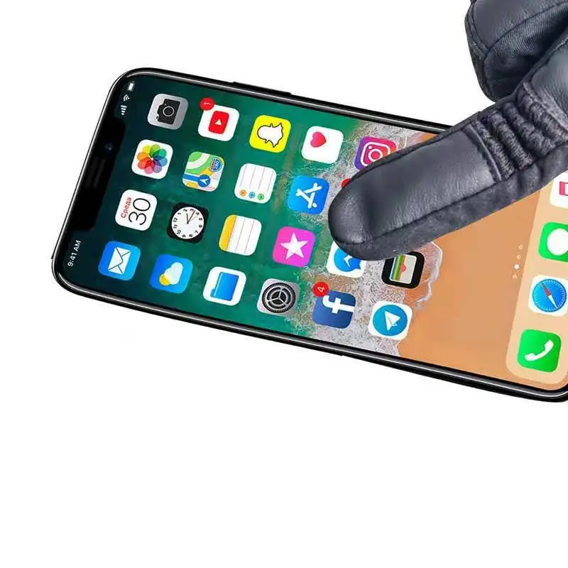 

Touchscreen Leather Motorcycle Gloves Motocross Tactical Moto Motorbike Pit Biker Protective Gear Racing Full Finger Glove Men