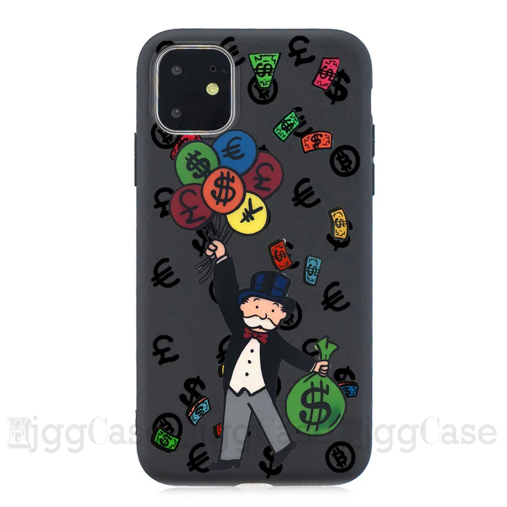 Мультяшный доллар Монополия Мягкий силиконовый чехол для iPhone 11 11 Pro Max X XR Xs Max 5S SE 6 7 8 Plus телефон coque fundas - Color: heise F4457