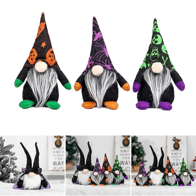

Гномы на Хэллоуин, плюшевая кукла, мягкая безликовая игрушка с длинной шапкой, украшения для дома, Хэллоуина, вечеринки, рабочего стола JS23